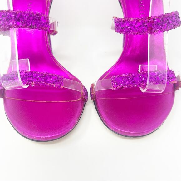 Tamara Mellon Purple Glitter Frontline Shoes - Picture 6 of 9
